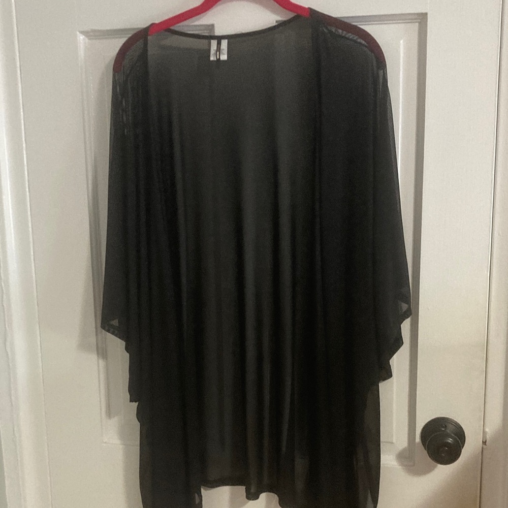 Fashion Nova Black Sheer Swim Coverup